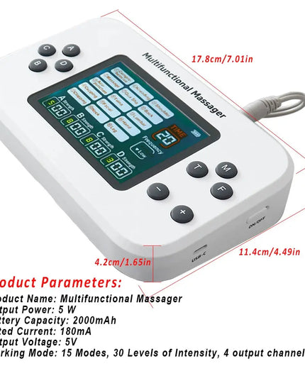 New Upgrade Physiotherapy Electrode Stimulation Shock 15 Modes 4 Outputs Professional Pulse Massager EMS Tens Electrostimulator nkhluka