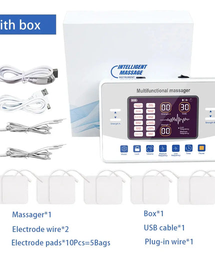 Rechargeable Physiotherapy Equipment Eletric Muscle Stimulator Low-Frequency EMS TENS Pulse Electrostimulator Body Massager nkhluka