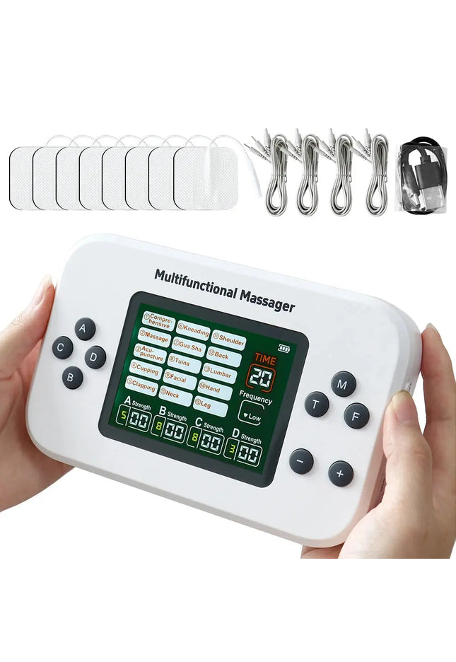 Professional 4 Channels Electrical Muscle Stimulator 15 Modes High and Low Frequency Massager Physiotherapy Electrostimulator nkhluka