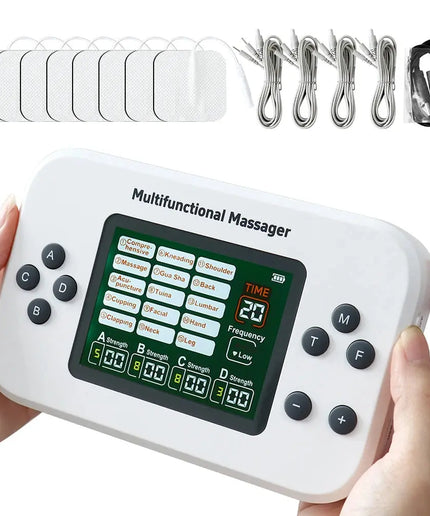 Professional 4 Channels Electrical Muscle Stimulator 15 Modes High and Low Frequency Massager Physiotherapy Electrostimulator nkhluka