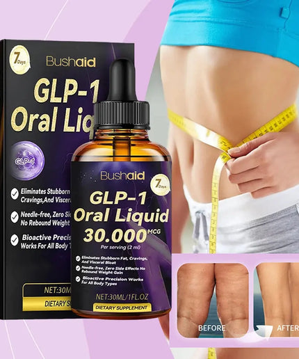 30ml GLP-1 Oral Liquid GLP 1 Peptide Complex Serum Weight Loss Supplements Natural Advanced Body Care Liquids Drops For Women nkhluka