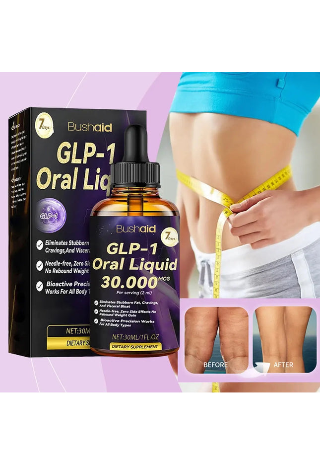 30ml GLP-1 Oral Liquid GLP 1 Peptide Complex Serum Weight Loss Supplements Natural Advanced Body Care Liquids Drops For Women nkhluka