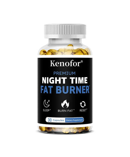 Nighttime Fat Burner Support - Contains White Kidney Bean To Promate Up Metabolism, Weight Management - 120 Capsules nkhluka