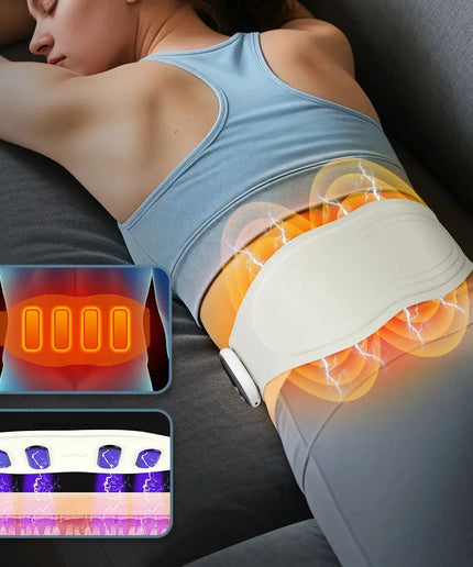 Smart Waist Massager EMS Pulse Vibration 8 Modes Hot Compress Lumbar Protection Abdominal Trainer Body Slimming Device nkhluka