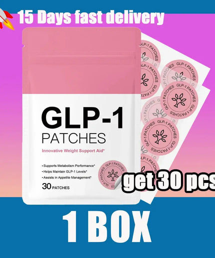 GLP - 1 Body Patch, 30 Patches for Appetite Control & Metabolism Support, Plant - based Formula nkhluka