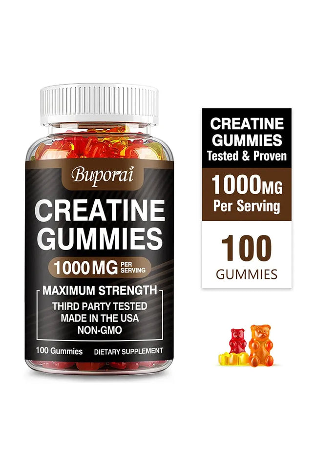 Creatine Monohydrate Gummies - Boost Energy, Build Muscle Mass, and Improve Athletic Performance nkhluka