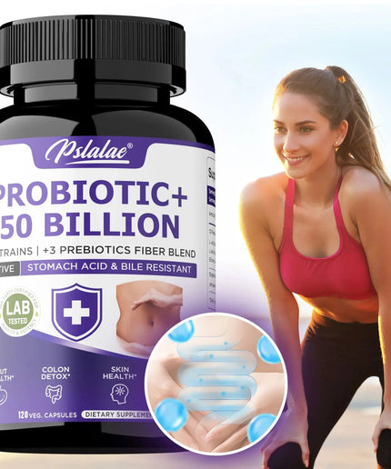 Probiotic 50 Billion - Prebiotics+Digestive Enzymes,Balances Intestinal Flora,Promotes Intestinal Health,Relieves Gas & Bloating nkhluka