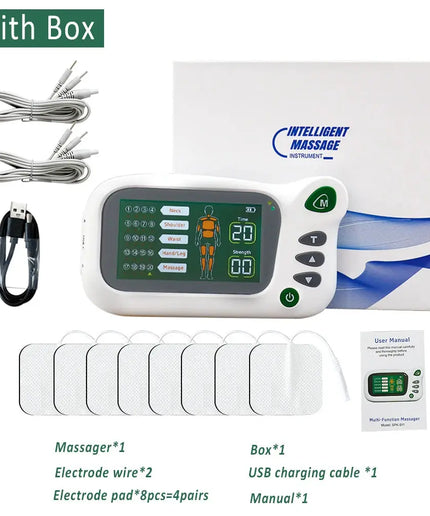 Rechargeable Physiotherapy Equipment Eletric Muscle Stimulator Low-Frequency EMS TENS Pulse Electrostimulator Body Massager nkhluka